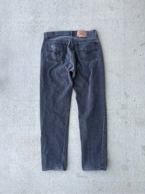Vintage 90s 1995  Levi’s 501 xx Faded Black Charcoal Jeans 36x33